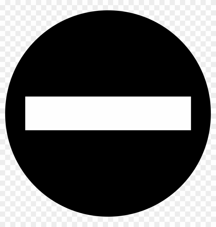 Big Image - No Entry Sign Black And White #35188