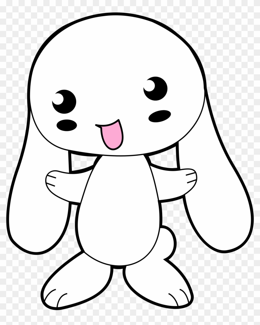 Cute Cartoon Bunny - Bunny Coloring Pages #204319