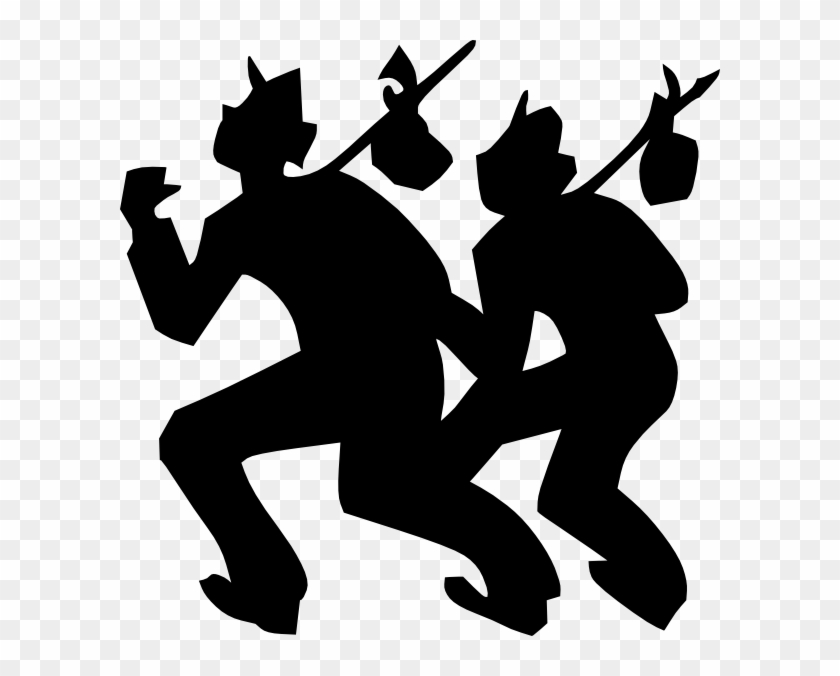 Travellers Carrying Luggage On A Stick Clip Art At - Bandana On A Stick #204621