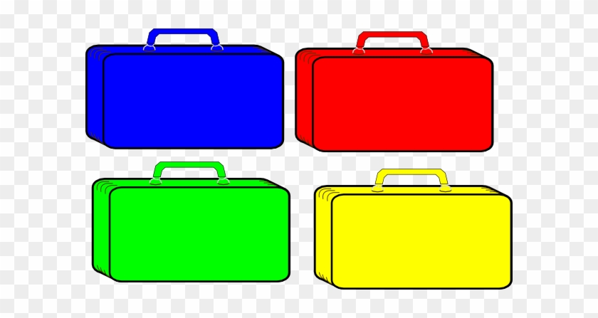 Colorful Suitcases Clip Art - Clip Art #204809