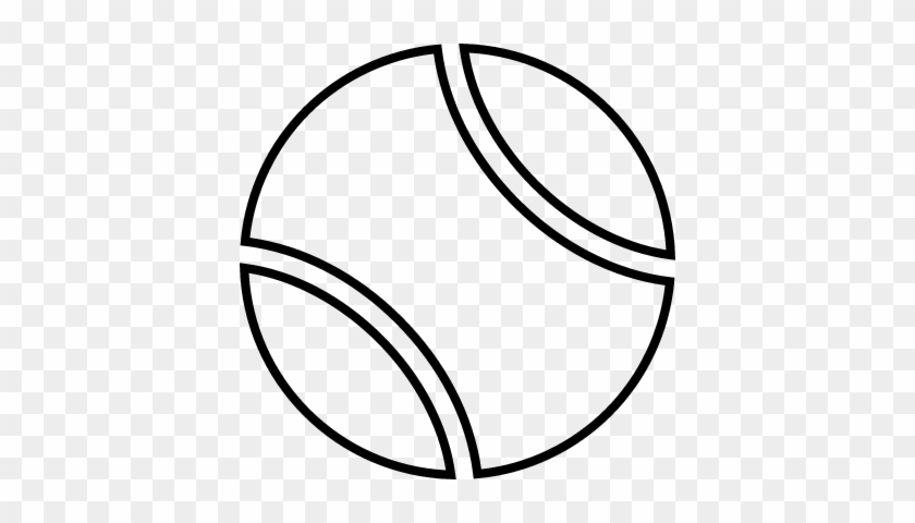 Tennis Ball Vector - Tennis Ball Line Art #205683