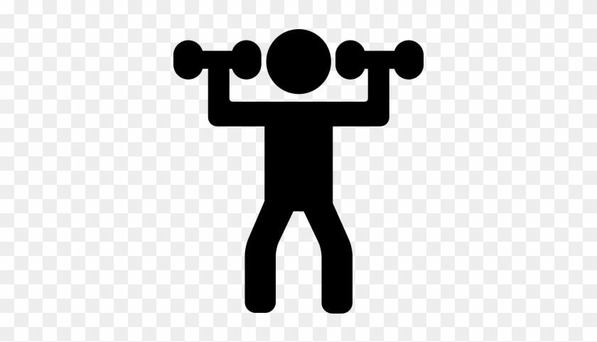 Man Lifting Weights Vector - Stick Man Lifting Weights #205903