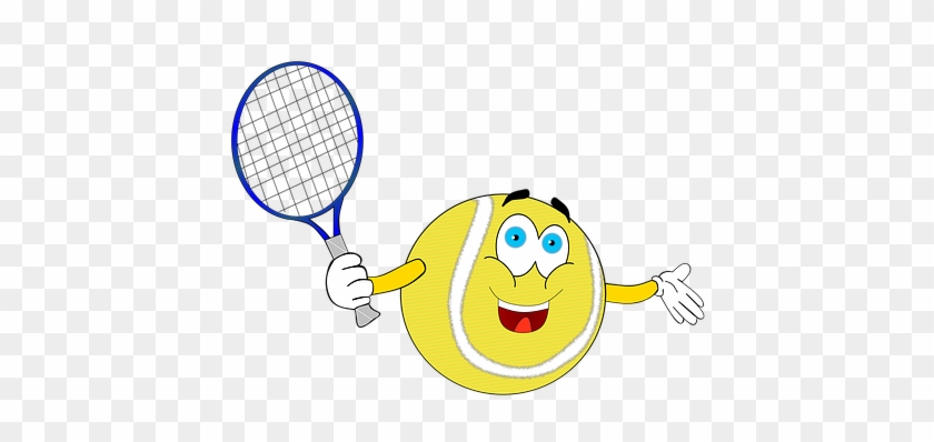 Tennis Smilly Ball Spot Joy Fitness Play T - Tennis Bilder Comic #206077