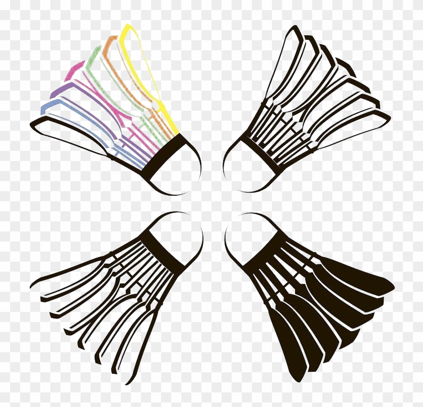 Badmintonracket Shuttlecock Clip Art - Badmintonracket Shuttlecock Clip Art #206126