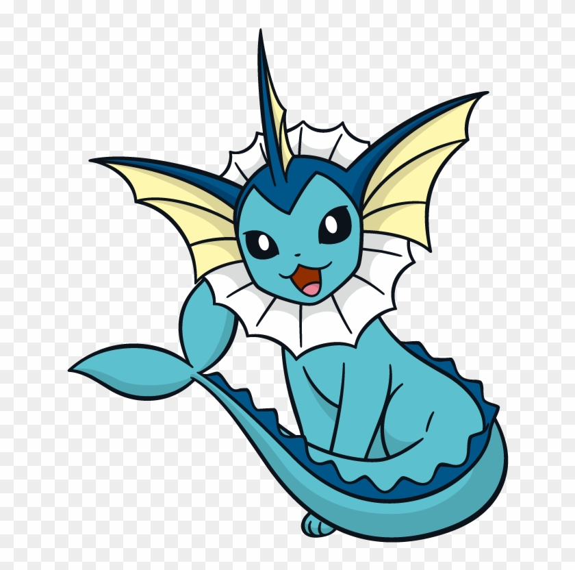 Vaporeon Pokemon Character Vector Art - Sinnoh Stone Eevee Evolution #206660