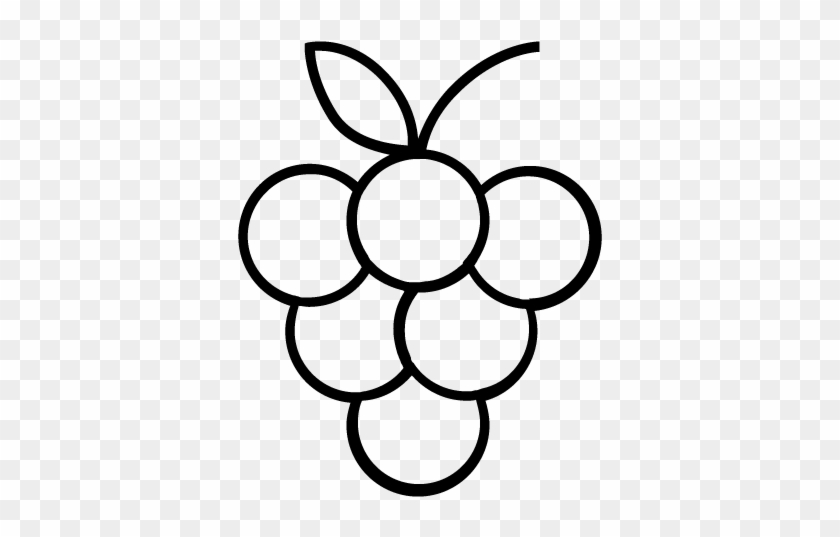 Chardonnay Grapes Clipart - Cute Flower Clipart Black And White #206912