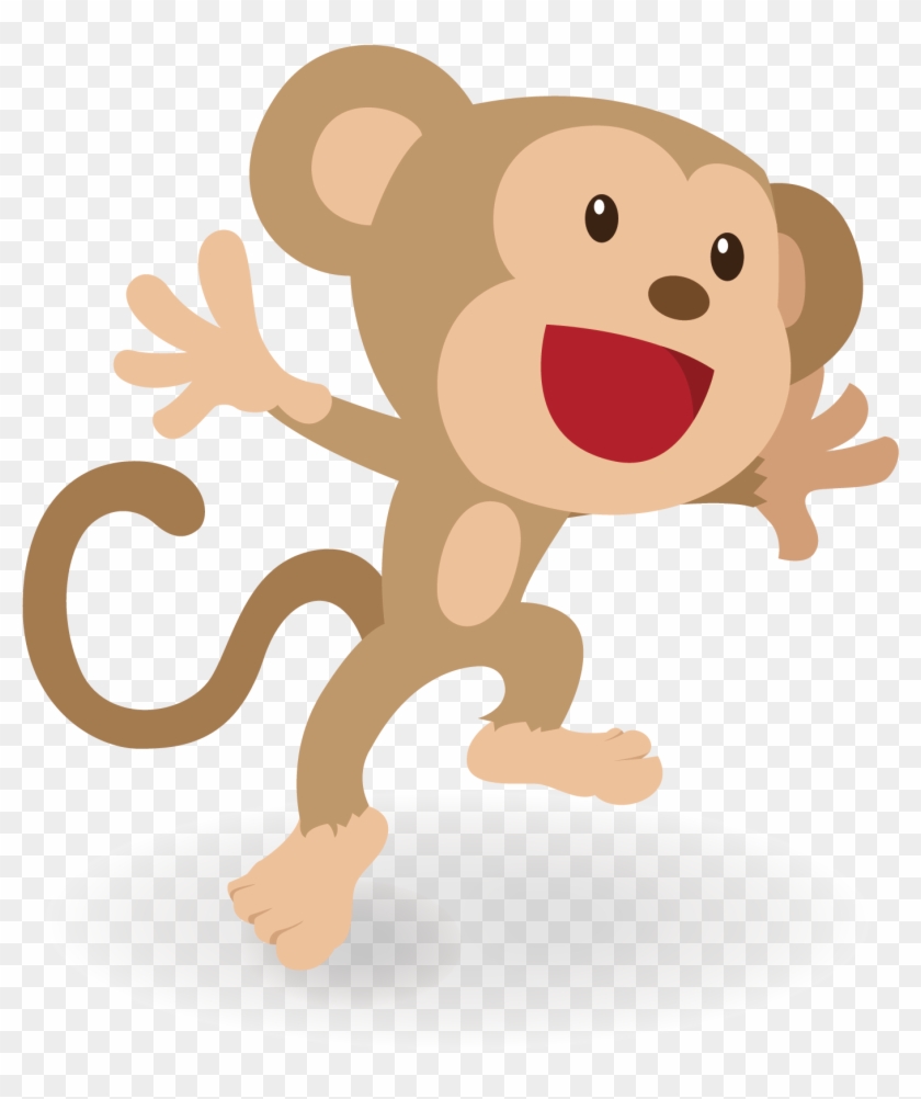 Macaque Monkey Animation - Generic Brand Handmade Round Domed Czech Glass Cabochons #1310115