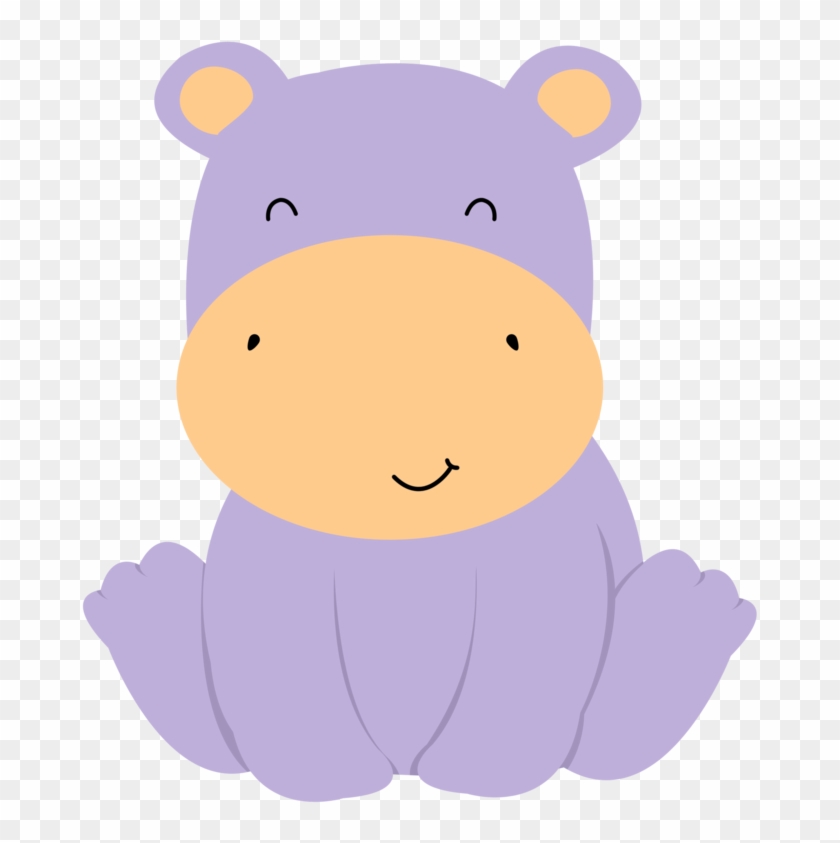 Infant Drawing Pin Clip Art - Safari Baby Hipopotamo #1310143