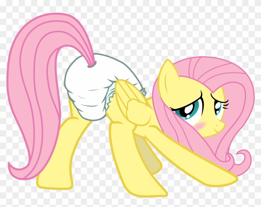 Cupcakescankill, Diaper, Diaper Fetish, Fluttershy, - My Little Pony Fluttershy Diaper #1310503