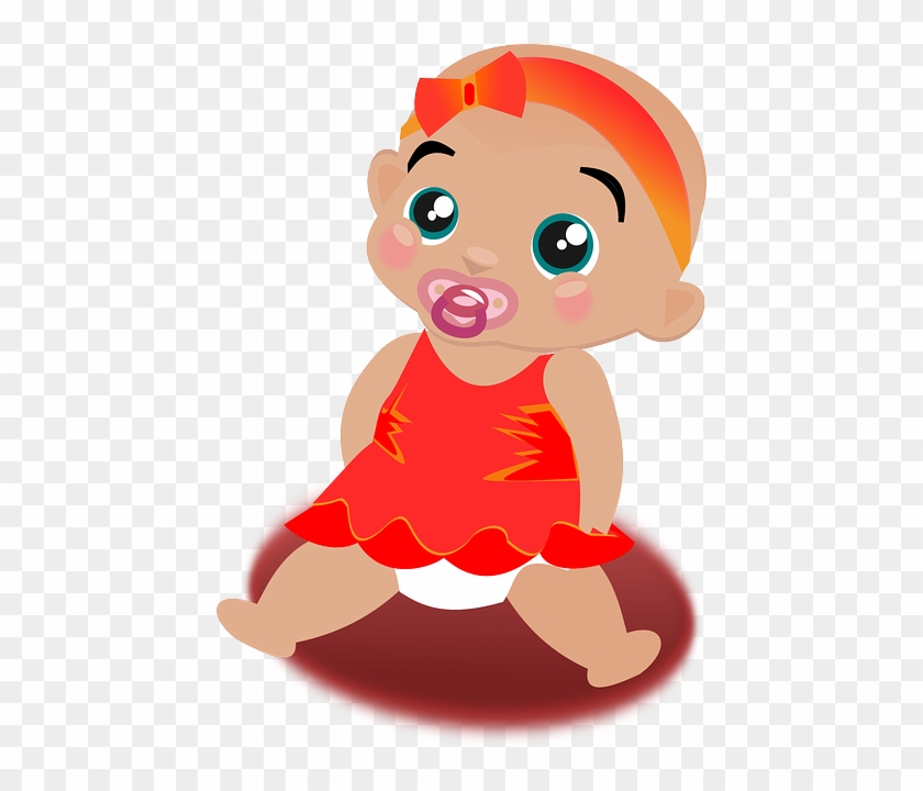 Baby, Infant, Suckling, Child, Girl, Person, Cute - Baby Girls Animated #1310782