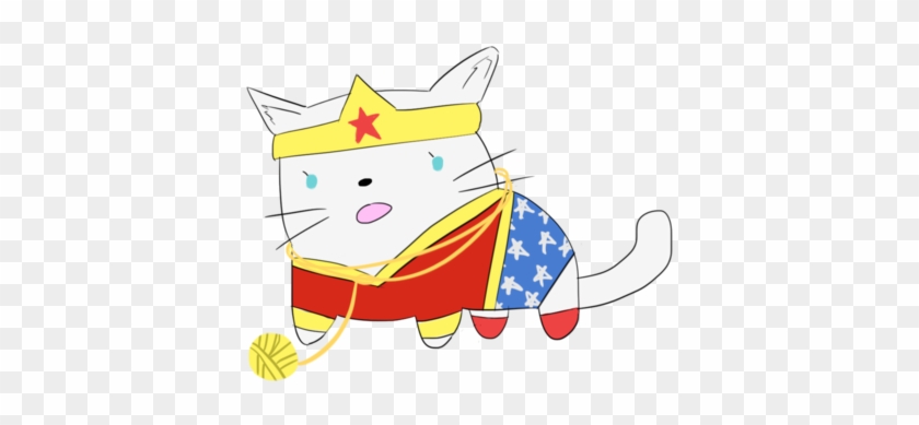 Wonder Cat Weather Proof Glossy Sticker - Cartoon #1312252