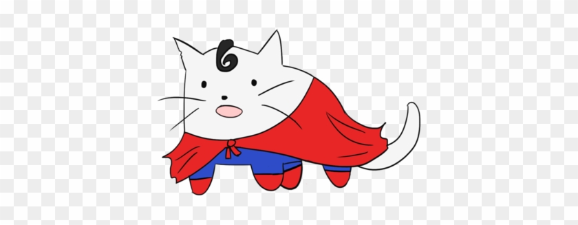 Super Cat Weather Proof Glossy Sticker - Cartoon #1312253