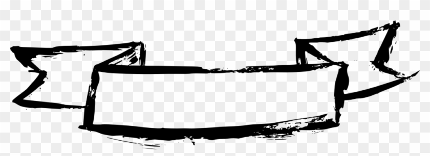 6 Grunge Ribbon Banner Png Transparent Onlygfxcom - Black Transparent Ribbon Png #1312341