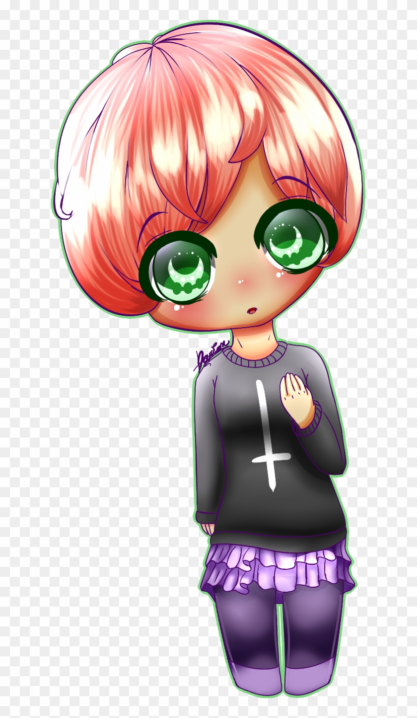 Pastel Goth Chibi By Splatter-pop - Cartoon #1312493