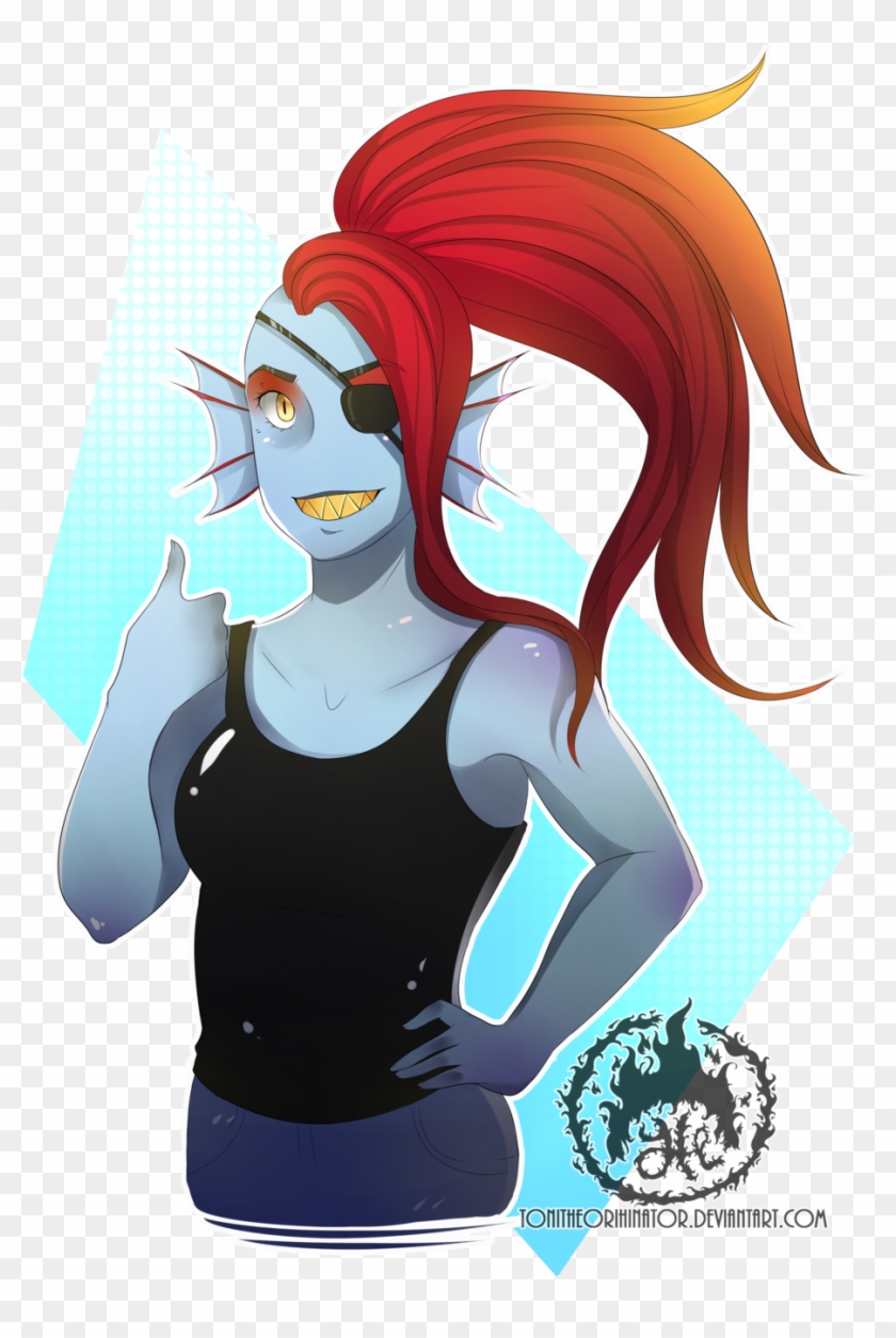 Undyne The Fish Warrior By Tonitheoriginator Undyne - Cartoon #1312506