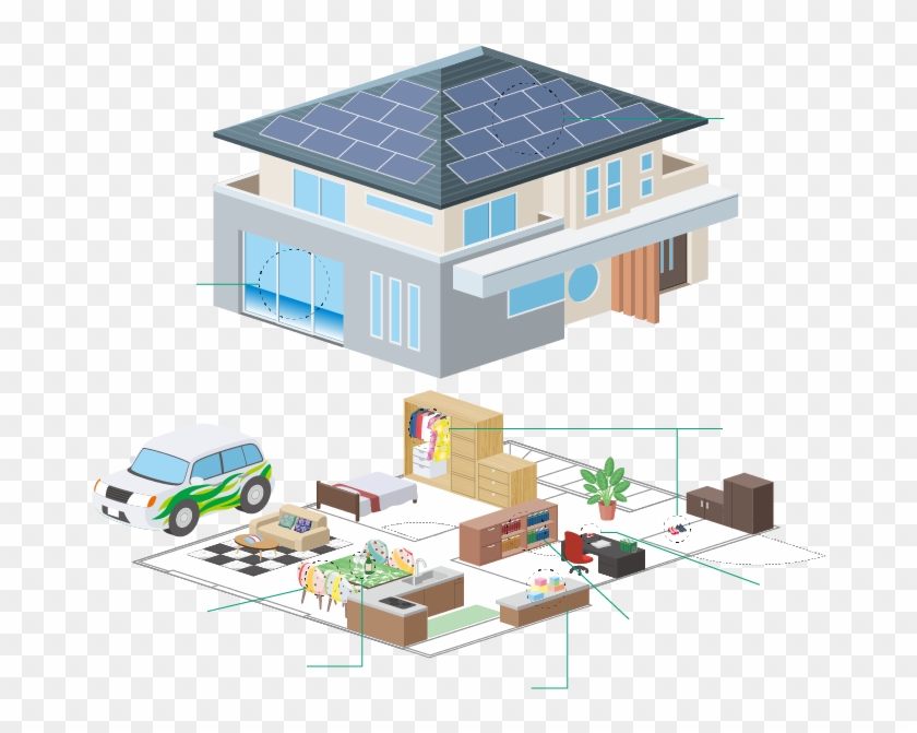 住宅・店舗の内外装 太陽電池パネル（薄膜形成） 自動車の内外装 家具の装飾 食品包装 紙器パッケージ - House #1312861