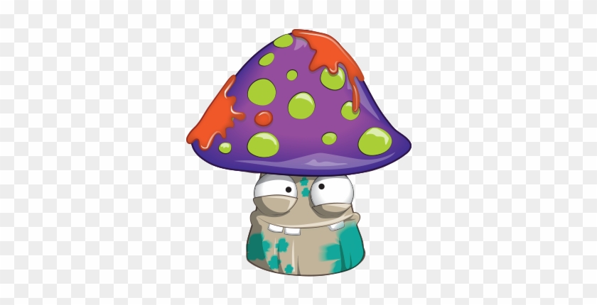 Mushy Mushroom Artwork - 24 X Grossery Gang Fairy Cake Toppers Printed On Icing, #1313014