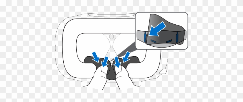 To Replace The Nose Rest, Press Its Tabs Into The Corresponding - Vive Nose Rest #1313163