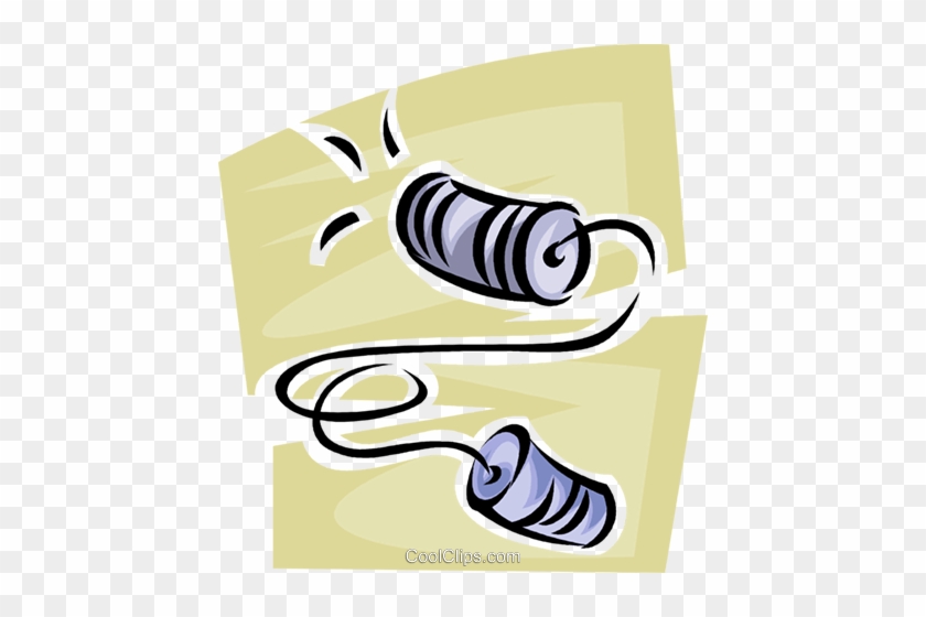 Cup And String Telephone Royalty Free Vector Clip Art - String Telephone Art #1313837