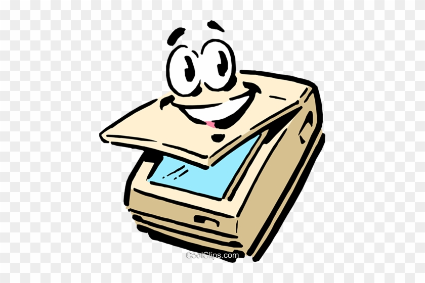 Cartoon Office Royalty Free Vector Clip Art Illustration - Imagenes De Escaner En Caricatura #1313927