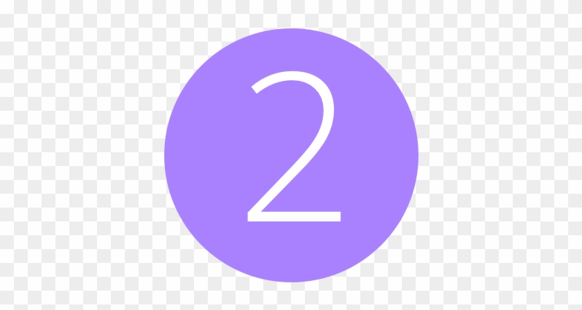Purple Number 2 With Crown For Kids - Panneau Interdit #1314541