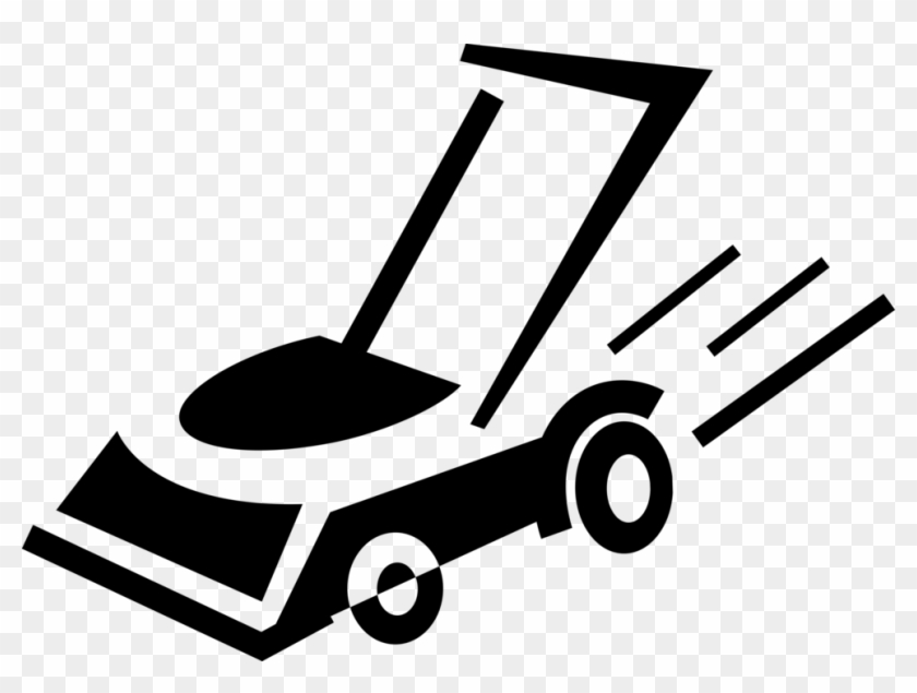 Vector Illustration Of Lawn Care Lawn Mower Cuts Grass - Vector Illustration Of Lawn Care Lawn Mower Cuts Grass #1314544