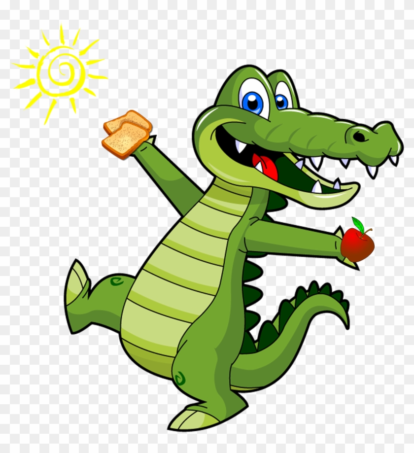 Gator Toast Apple Sun - Crocodile Clipart Png #1314577