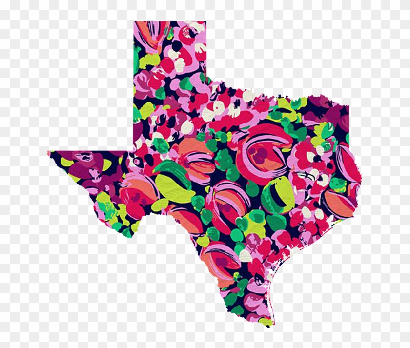 Texas Outline - Lilly Pulitzer Wild Confetti #1314954