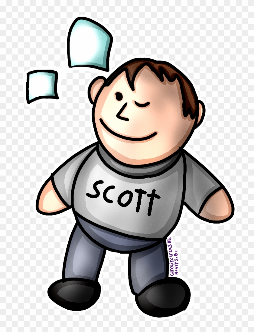 Artworka Cute Mini Scott Sticker Thing I Made - Cartoon #1315277