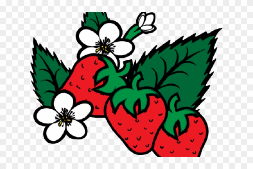 Plants Clipart Strawberry - Strawberry Plant Black And White #1315707