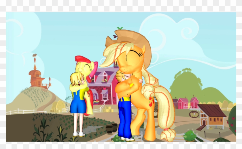 My Little Pony Applejack And Applebloom Kiss - My Little Pony Friendship #1316097