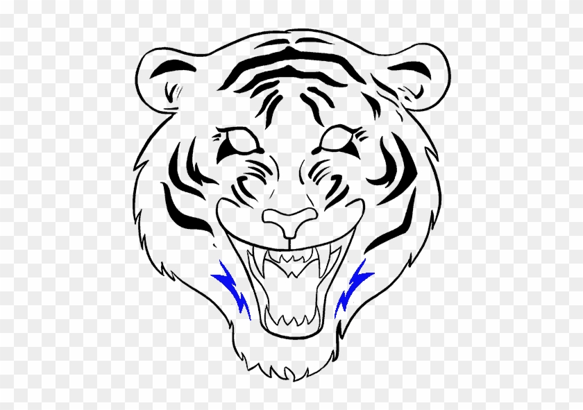 How To Draw A Tiger Face In A Few Easy Steps - Draw A Tiger Face #1319548