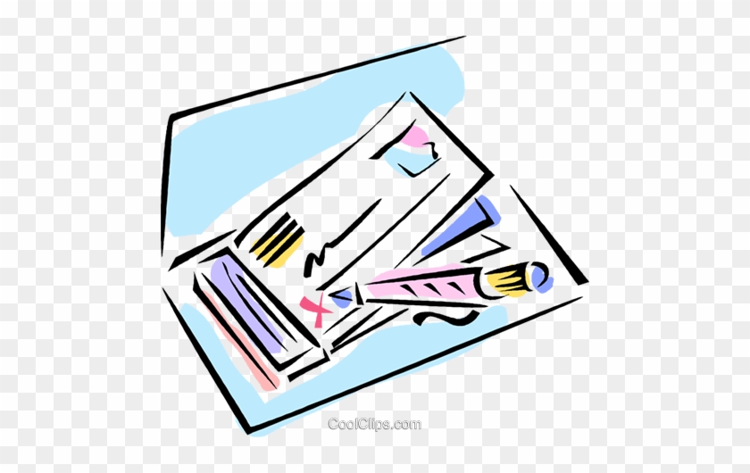 Writing A Check Royalty Free Vector Clip Art Illustration - Schecks Clipart #1320357