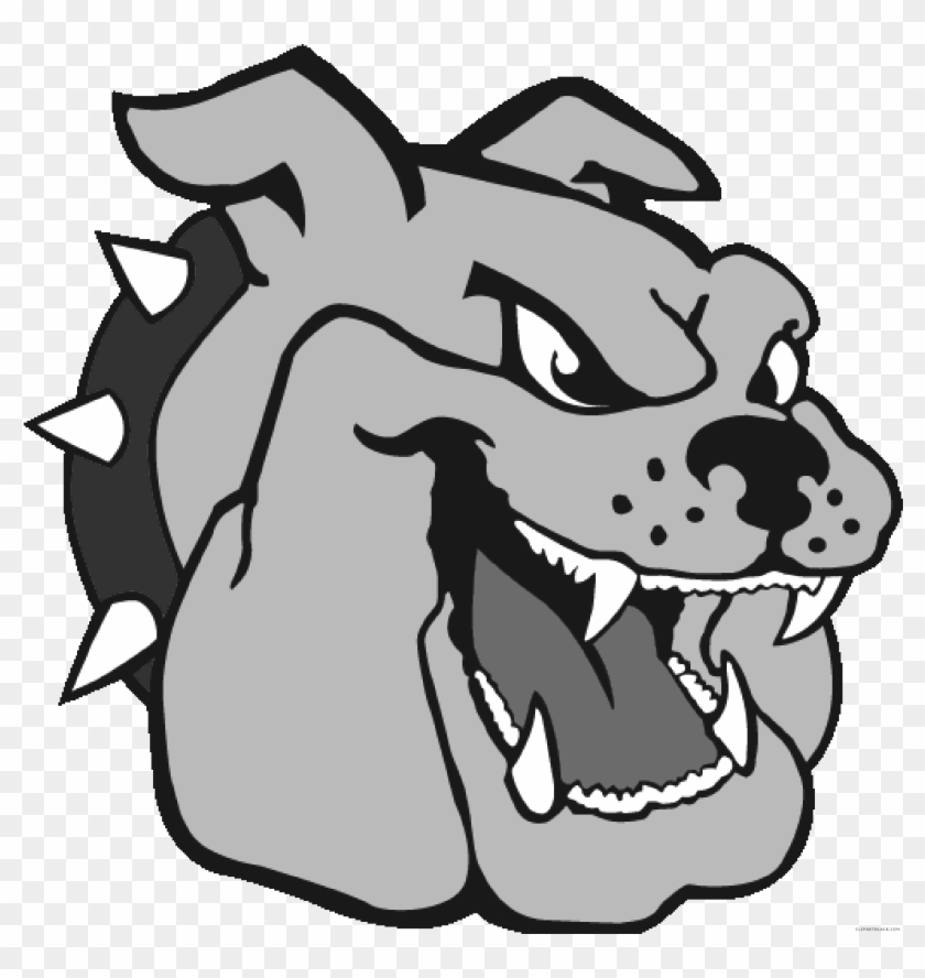 Bulldog Mascot Animal Free Black White Clipart Images - Old Orchard Junior High Bulldog #1321029