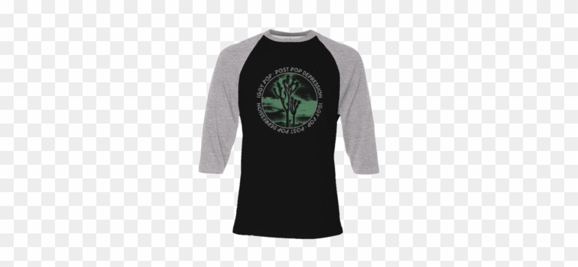 Joshua Tree 3/4 Sleeve Baseball Tee - Tričko Pánské/iggy Pop Ppd Joshua Tree/černé/velikost #1321320