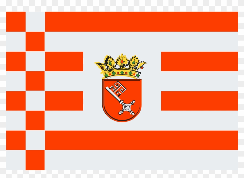 Drapeau De Brême Avec Des Armes Légères Icon - Brema Bandiera #1322219