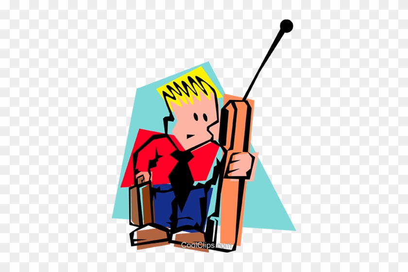 Talking On Cell Phone Royalty Free Vector Clip Art - Illustration #1322986