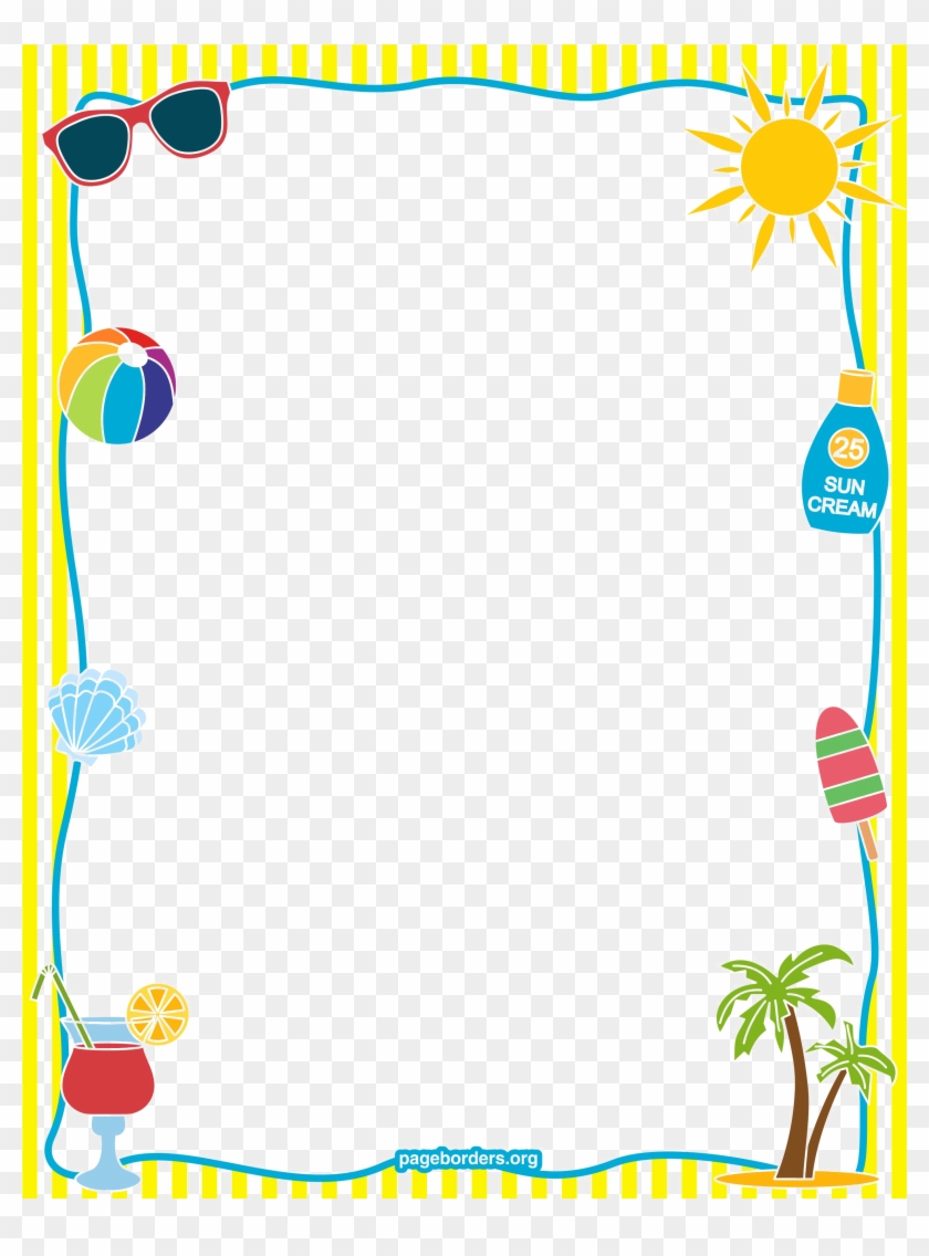 School Border Png Image - Summer Clip Art Border #1323421