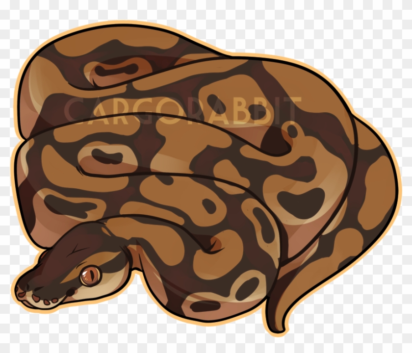 Ball Python Clipart Orange - Ball Python Cartoon #1323695