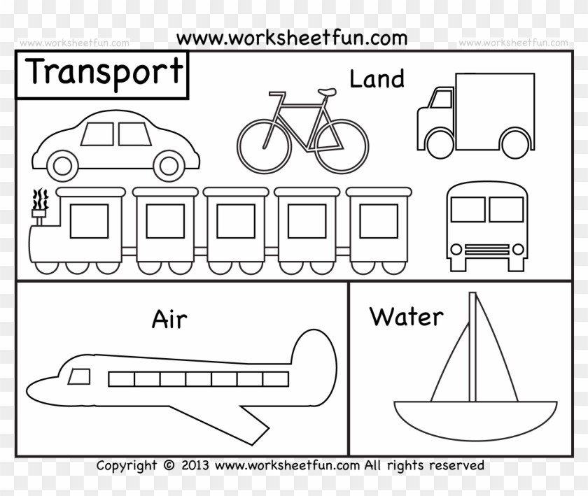 Fascinating Transportation Coloring Sheets Means Of - Transportation Theme Worksheets Preschool #1325039