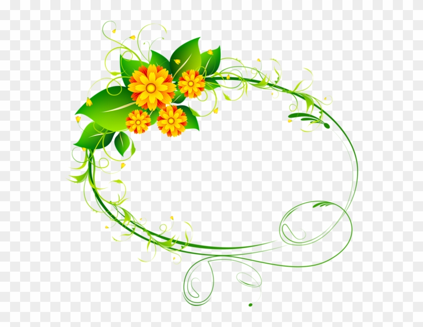 Floral Oval Decor Png Clip-art Image - Oval Floral Frame Oval Png #1325180
