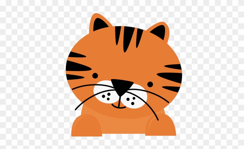 Free Cute Tiger Face Clip Art - Miss Kate Cuttables Animals #1325388