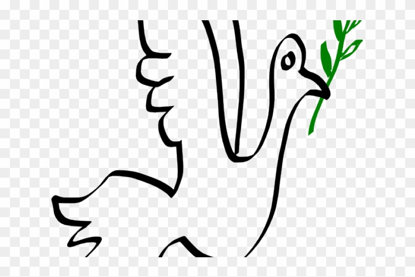 Peace Dove Clipart Palomas - Line Art #1326617