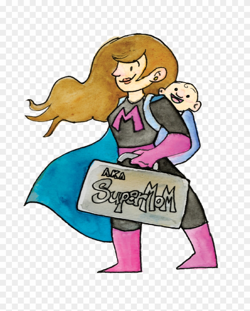 Supermom Logo No Background-1 - Cartoon #1327051