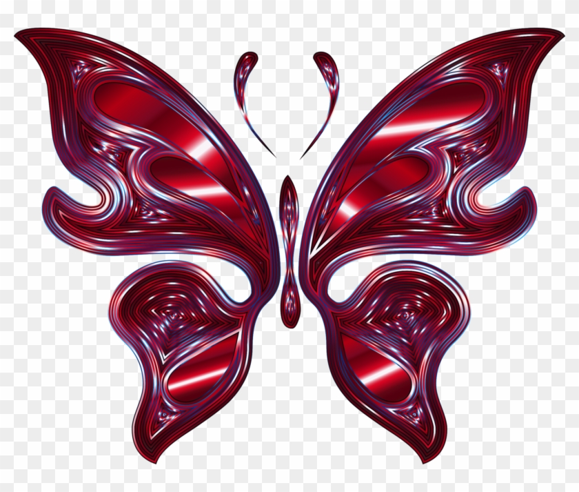 See Here Butterfly Clipart Black And White Outline - Iridiscente Png #1327072