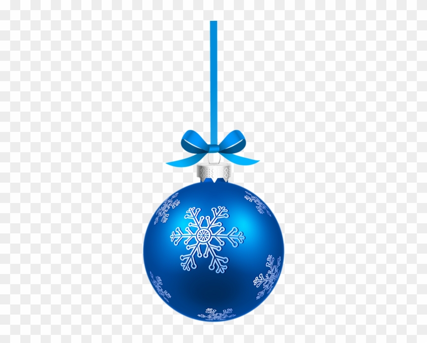 Christmas Ornaments Clipart Snowflake - Blue Christmas Ball Png #1327444
