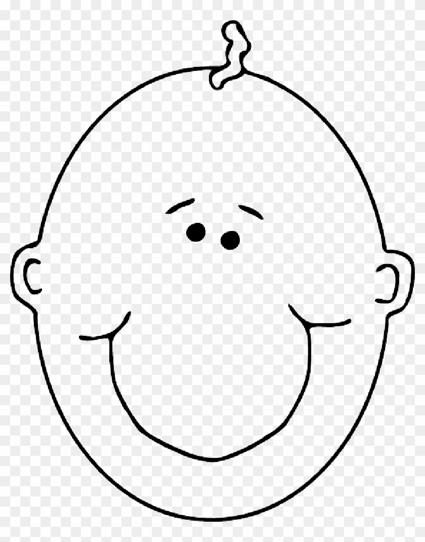 Baby, Head, Outline, People, Boy, Happy, Face, Human - Fire Door Keep Shut Sign #1327933