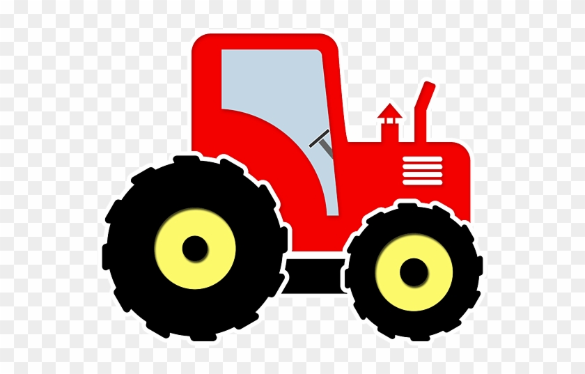Art Red Toy Tractor - Red Tractor Shower Curtain #1328058
