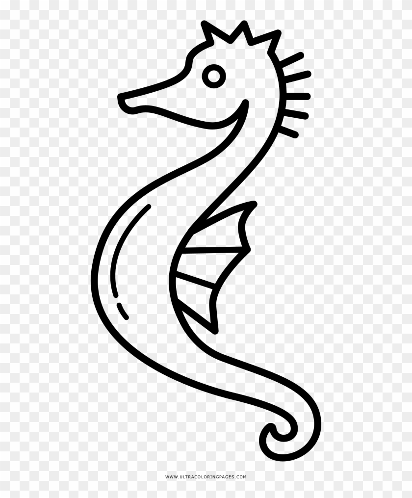 Sea Horse Coloring Page - Caballitos De Mar Dibujo #1328198