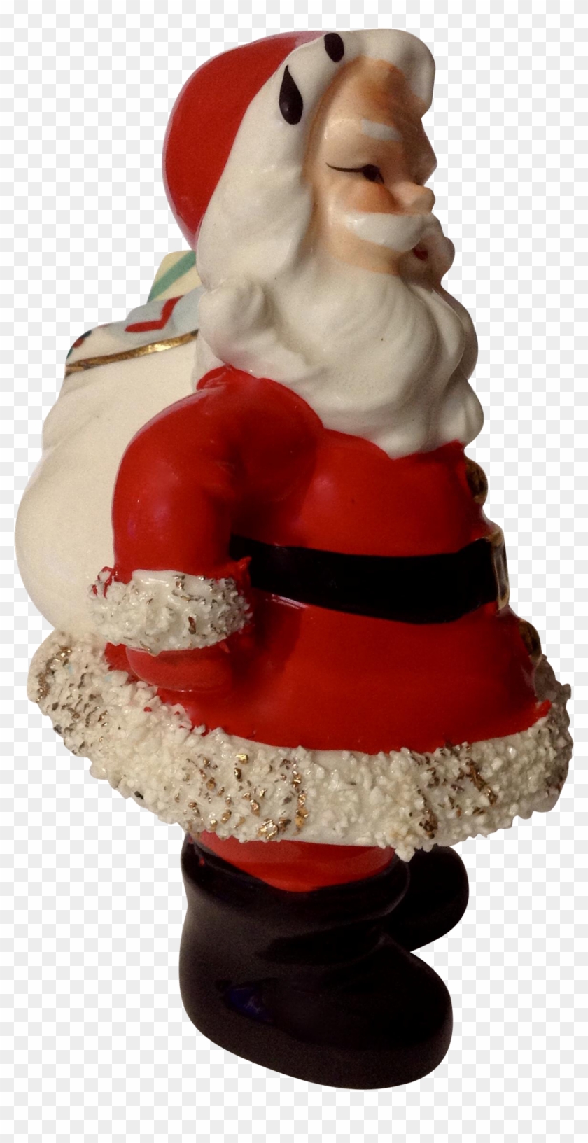 Vintage Santa Claus Ceramic Figurine With Bag Of Toys - Figurine #1329483